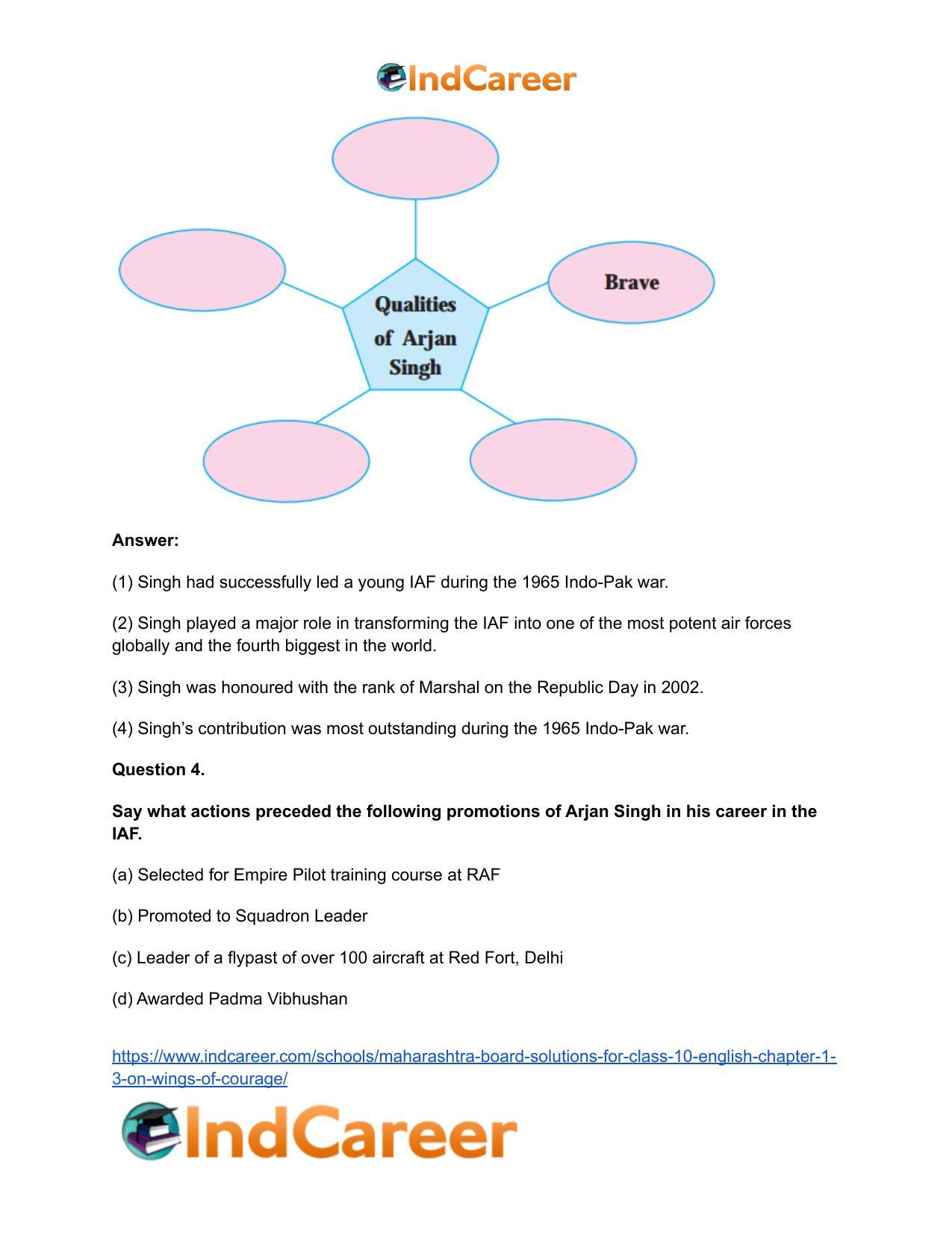 Maharashtra Board Solutions for Class 10- English: Chapter 1.3- On Wings of Courage - Page 8