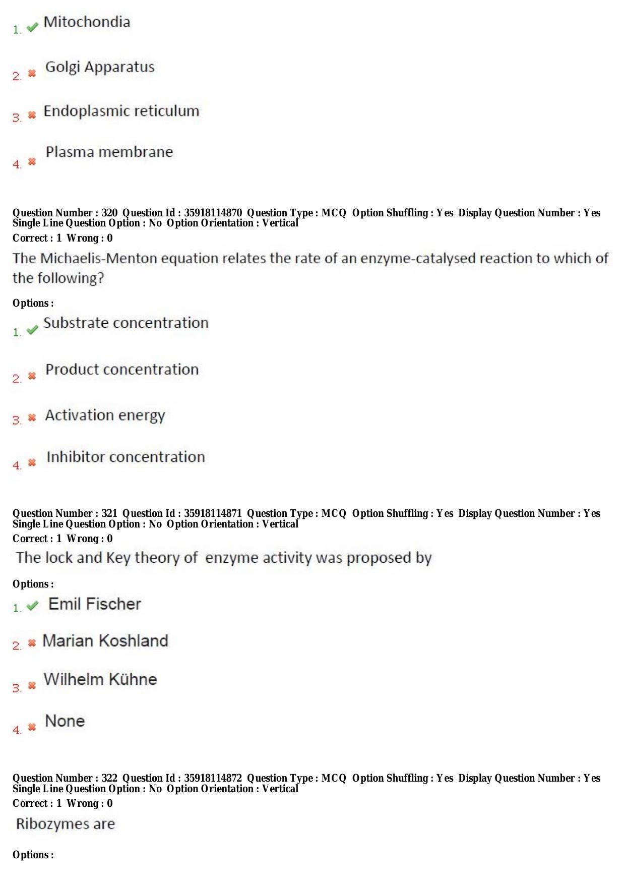 TS CPGET 2018 M.Sc. BCBTESFSGM (Shift 2) Question Paper with Answer Key - Page 167