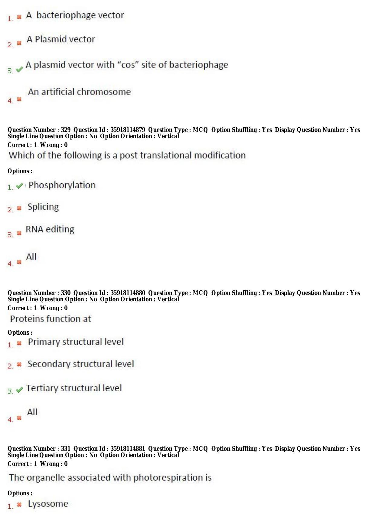 TS CPGET 2018 M.Sc. BCBTESFSGM (Shift 2) Question Paper with Answer Key - Page 170