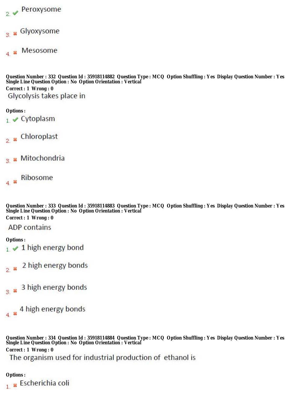 TS CPGET 2018 M.Sc. BCBTESFSGM (Shift 2) Question Paper with Answer Key - Page 171