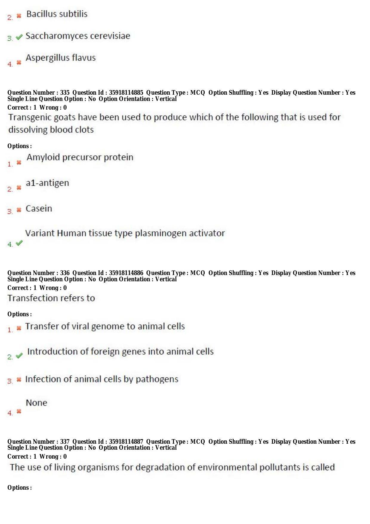 TS CPGET 2018 M.Sc. BCBTESFSGM (Shift 2) Question Paper with Answer Key - Page 172