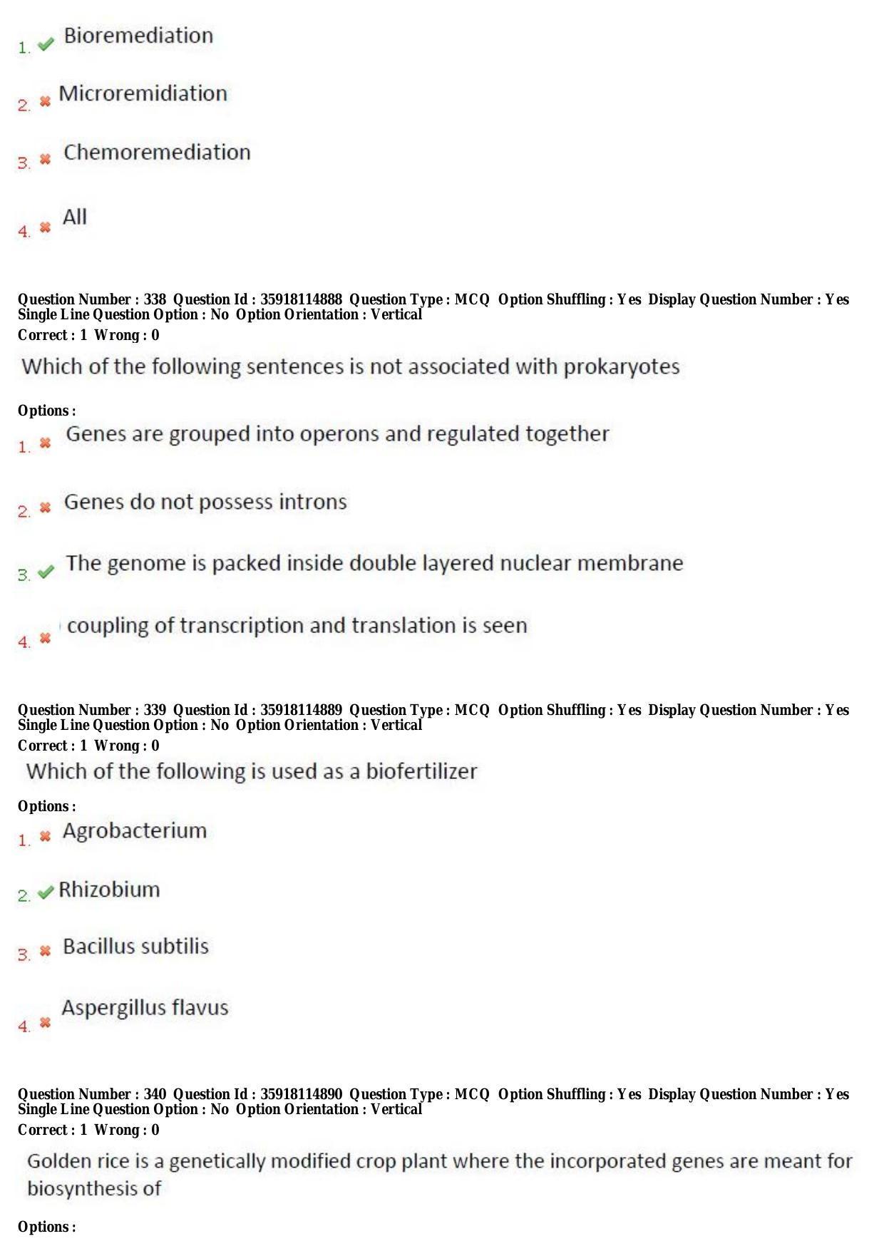 TS CPGET 2018 M.Sc. BCBTESFSGM (Shift 2) Question Paper with Answer Key - Page 173