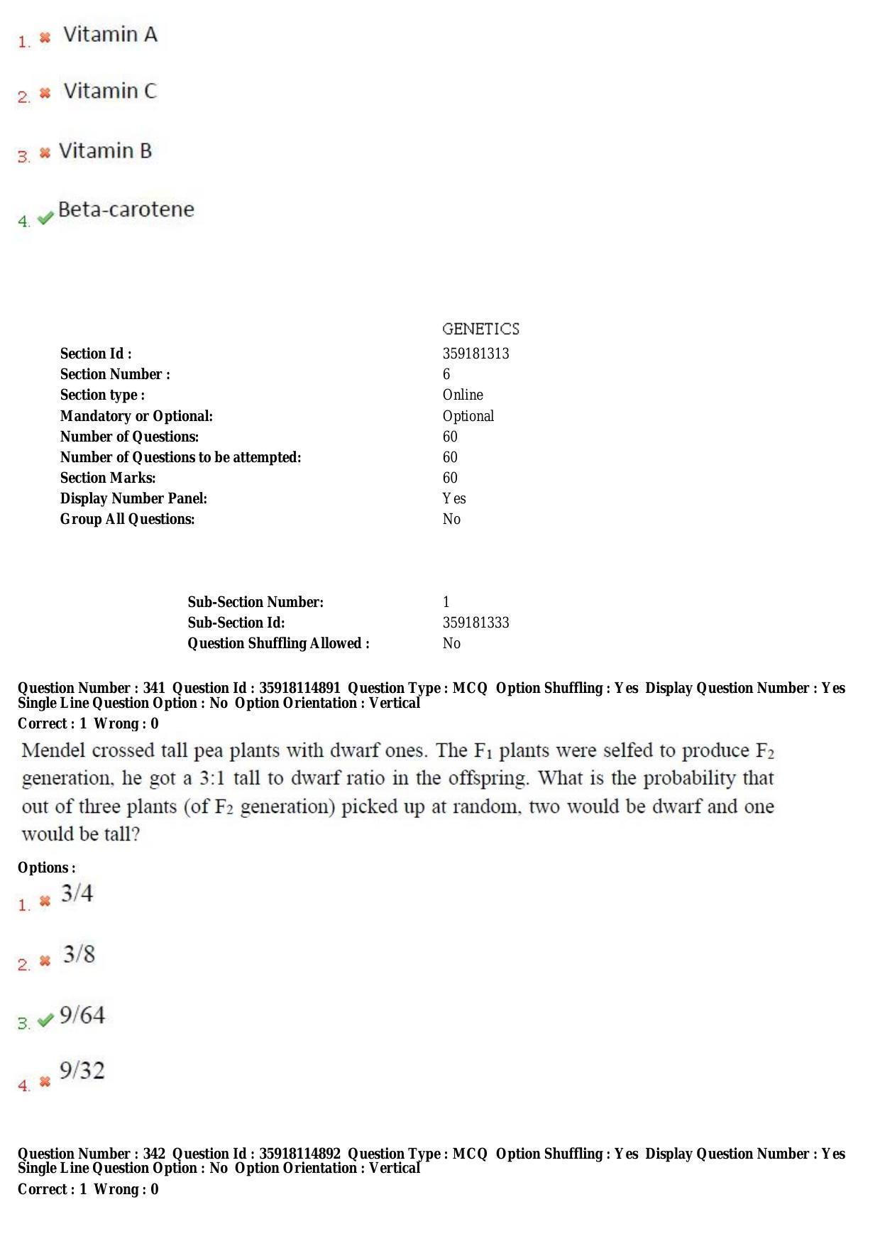 TS CPGET 2018 M.Sc. BCBTESFSGM (Shift 2) Question Paper with Answer Key - Page 174