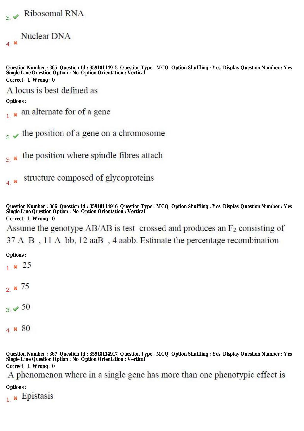 TS CPGET 2018 M.Sc. BCBTESFSGM (Shift 2) Question Paper with Answer Key - Page 183