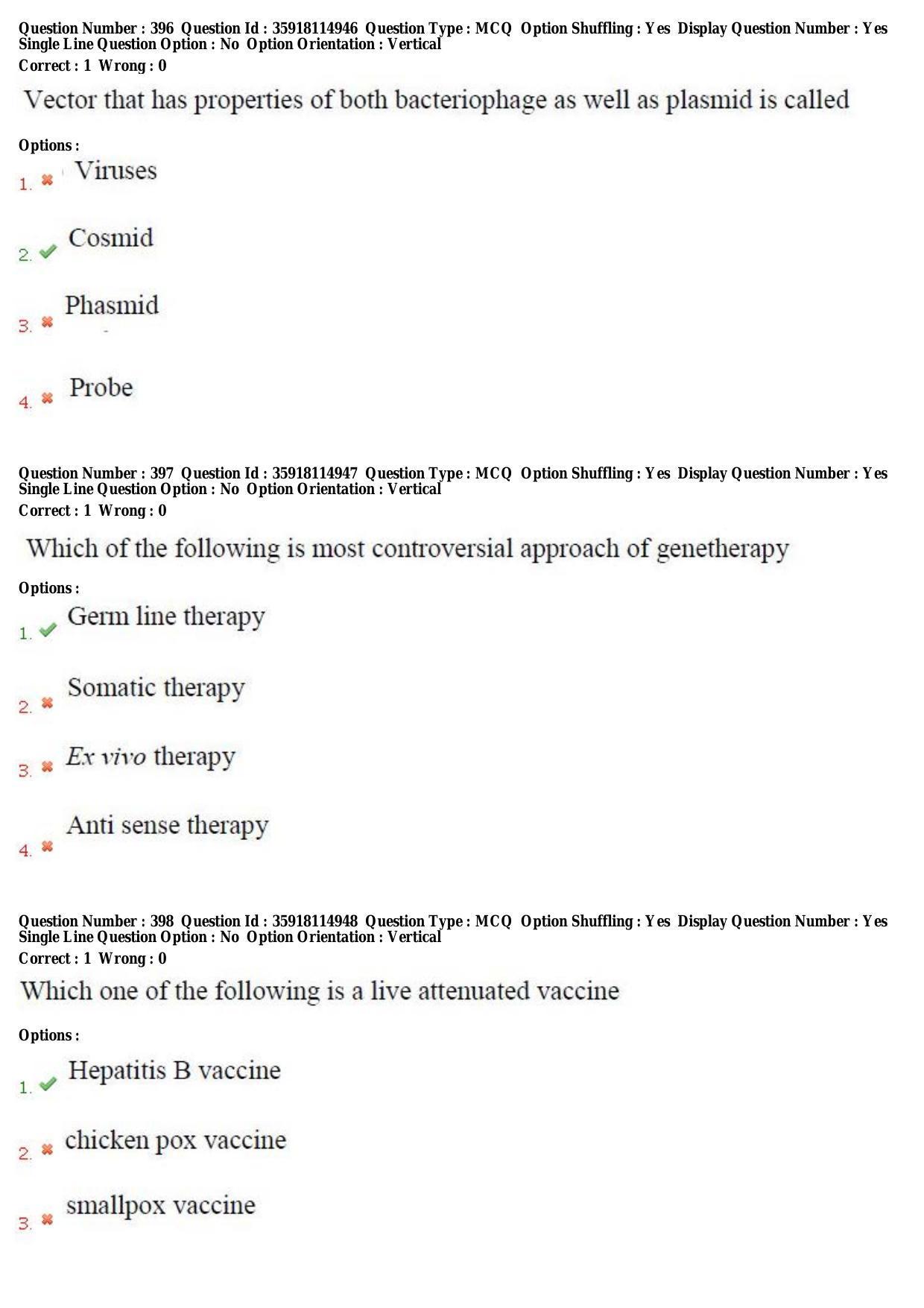 TS CPGET 2018 M.Sc. BCBTESFSGM (Shift 2) Question Paper with Answer Key - Page 194