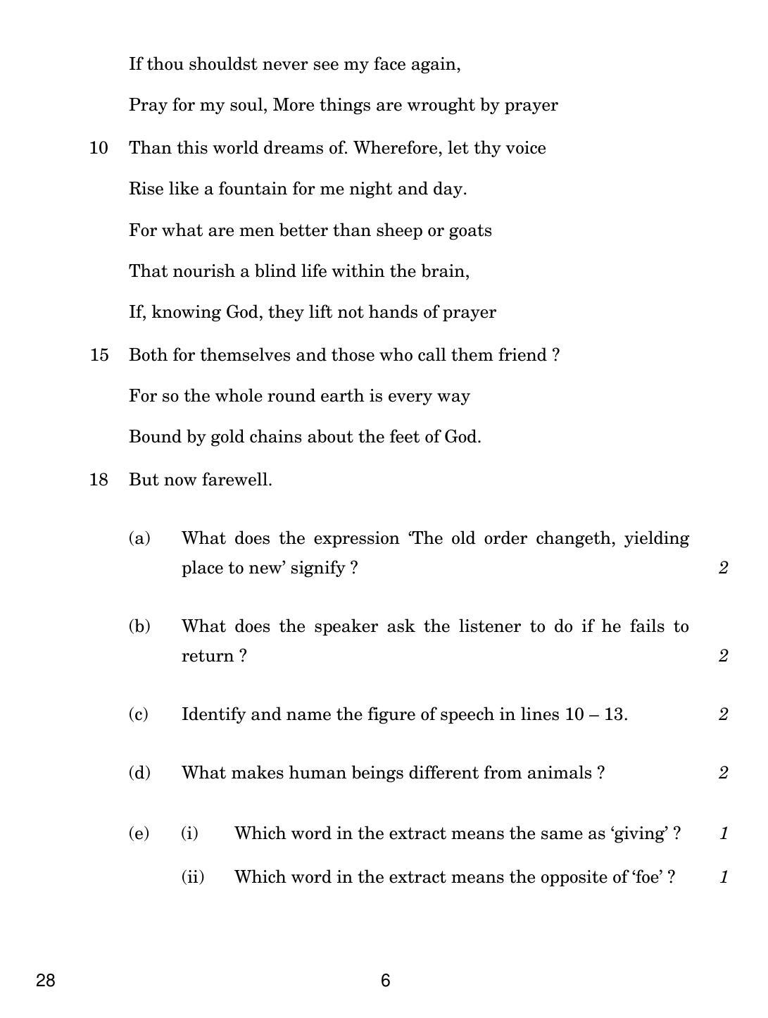 CBSE Class 12 28 English Elective N 2019 Question Paper - Page 6