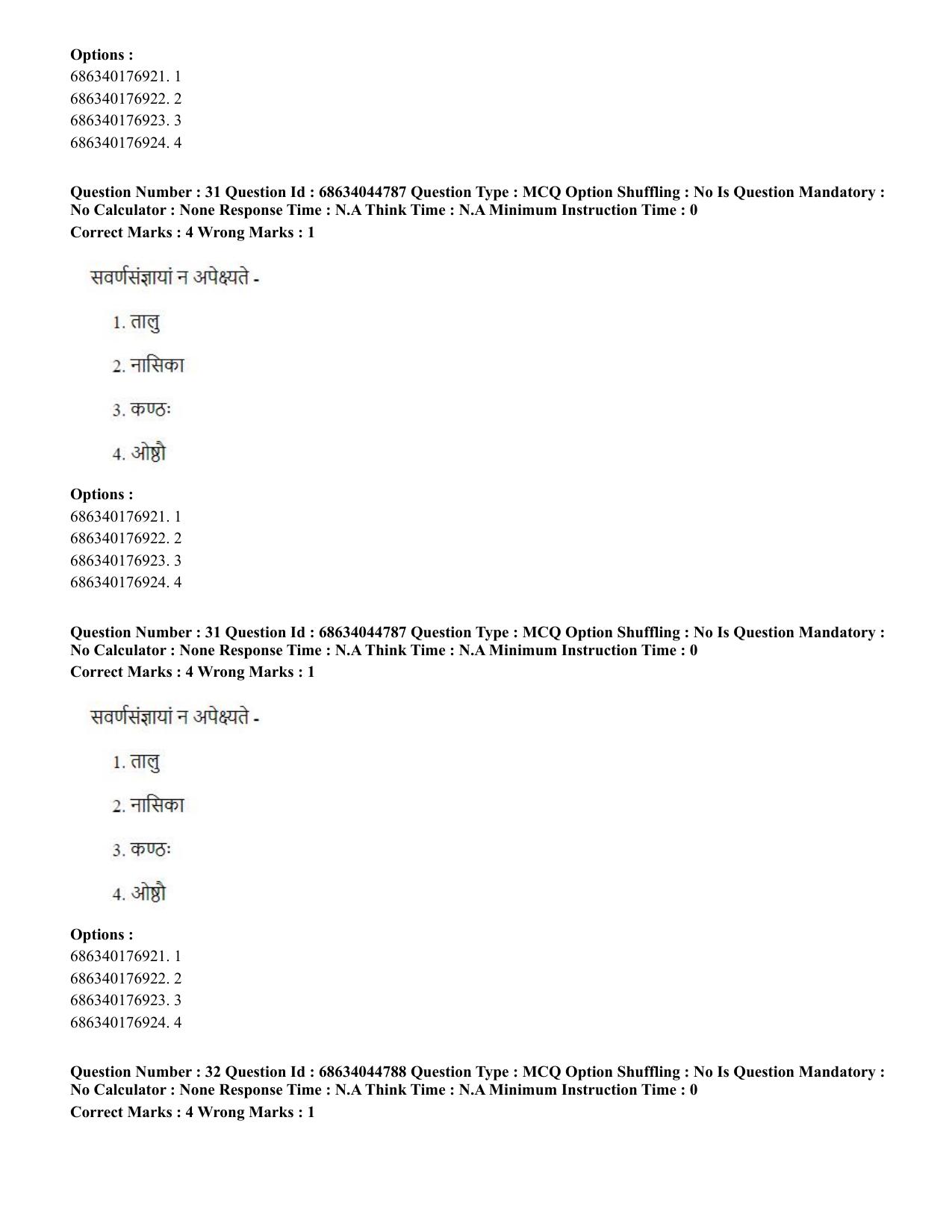 CUET PG 2023: ACQP26 – Vyakarana & Sabdabodha Systems (Hin)- Shift 3 (30-06-2023) Question Paper - Page 47