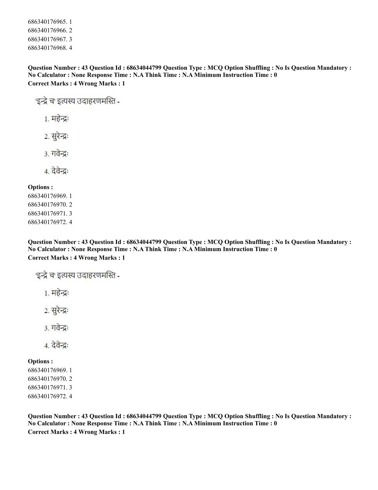 CUET PG 2023: ACQP26 – Vyakarana & Sabdabodha Systems (Hin)- Shift 3 (30-06-2023) Question Paper - Page 61