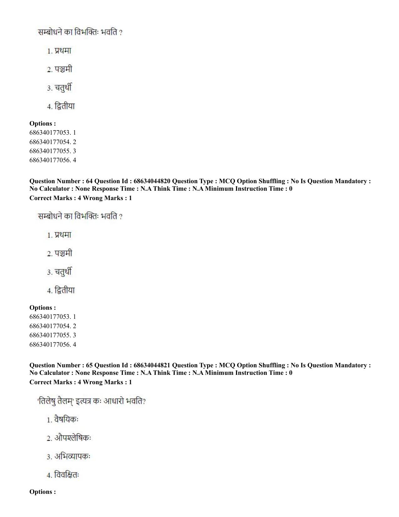 CUET PG 2023: ACQP26 – Vyakarana & Sabdabodha Systems (Hin)- Shift 3 (30-06-2023) Question Paper - Page 88