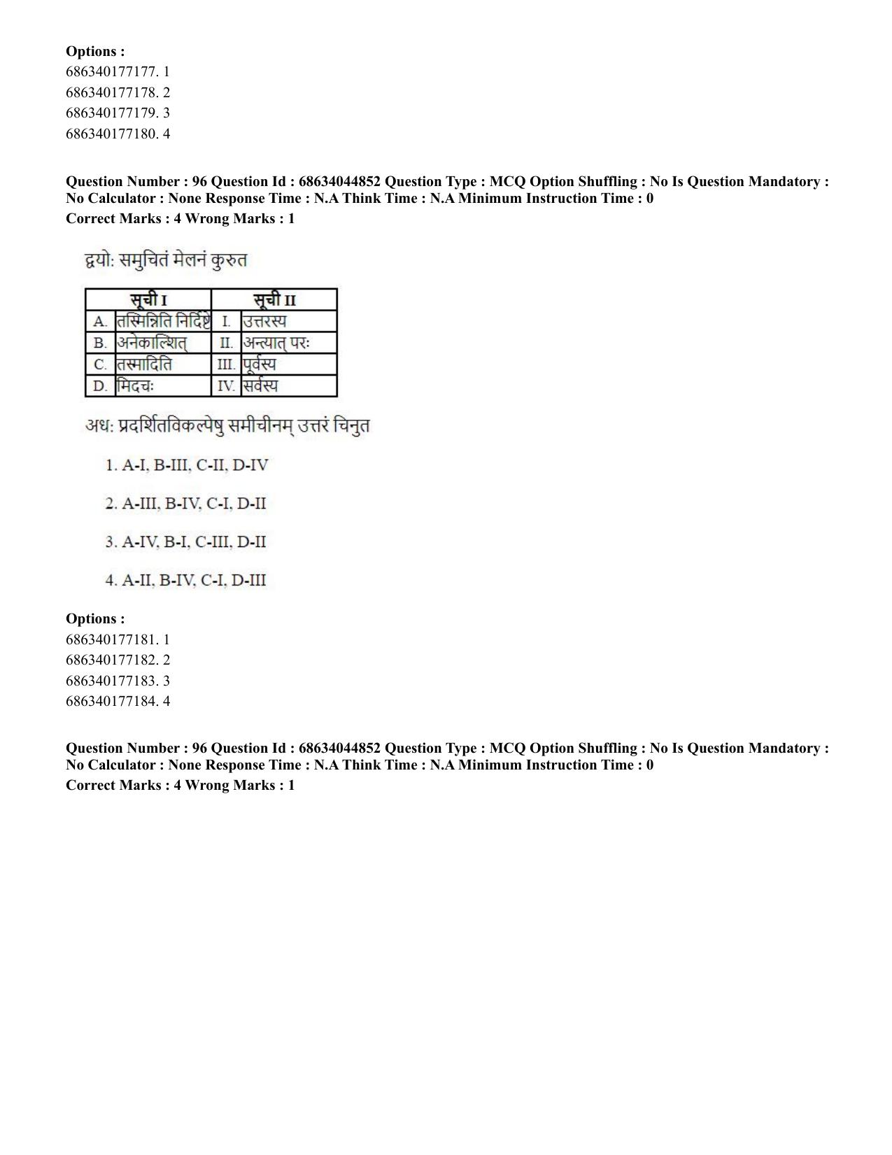 CUET PG 2023: ACQP26 – Vyakarana & Sabdabodha Systems (Hin)- Shift 3 (30-06-2023) Question Paper - Page 139