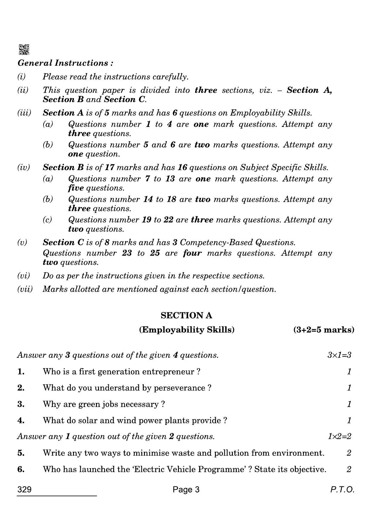 CBSE Class 12 329 Financial Market Management 2022 Compartment Question Paper - Page 3