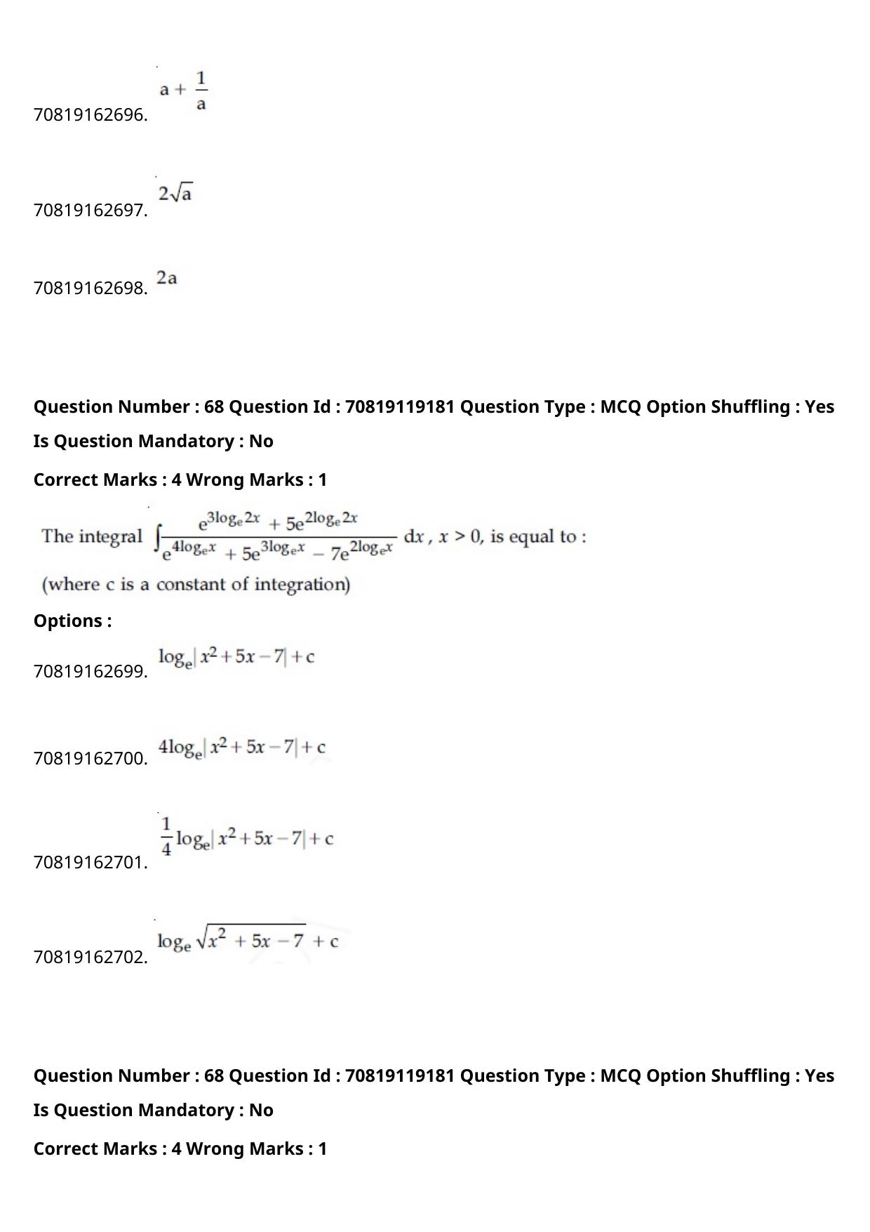 JEE Mains 2021: BTech Gujarati (Shift 2) 25-02-2021 Question Paper - Page 77