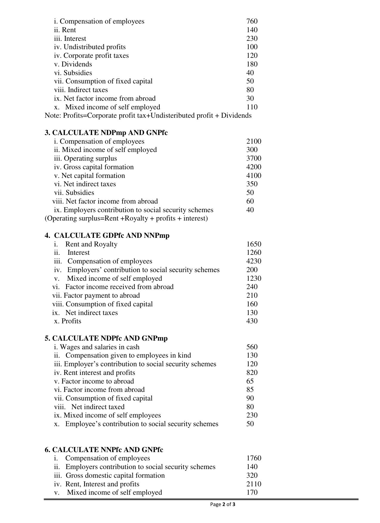 CBSE Class 12 Economics Income Method - Page 2