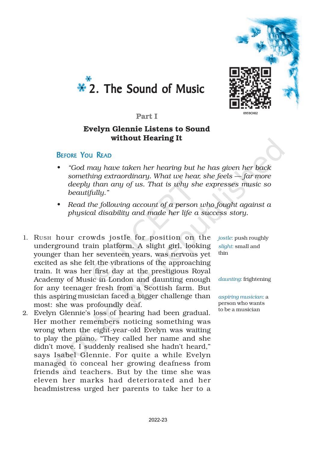 NCERT Book for Class 9 English Chapter 2 The Sound of Music - Page 1