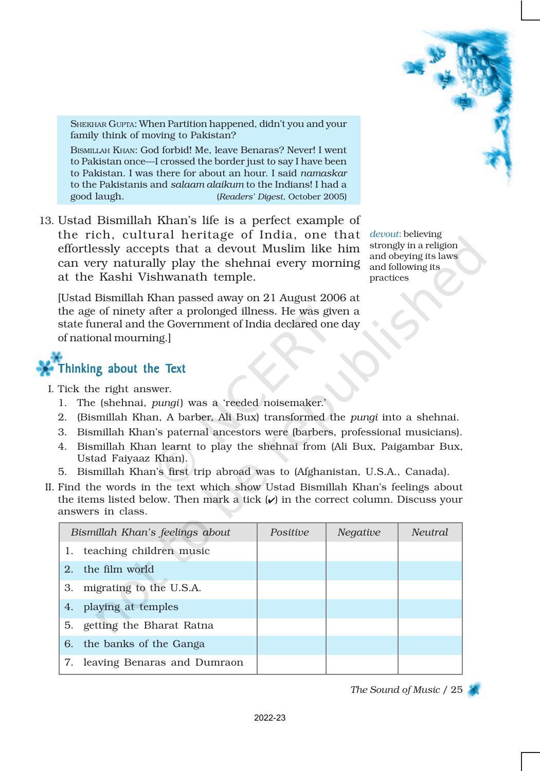 NCERT Book for Class 9 English Chapter 2 The Sound of Music - Page 9