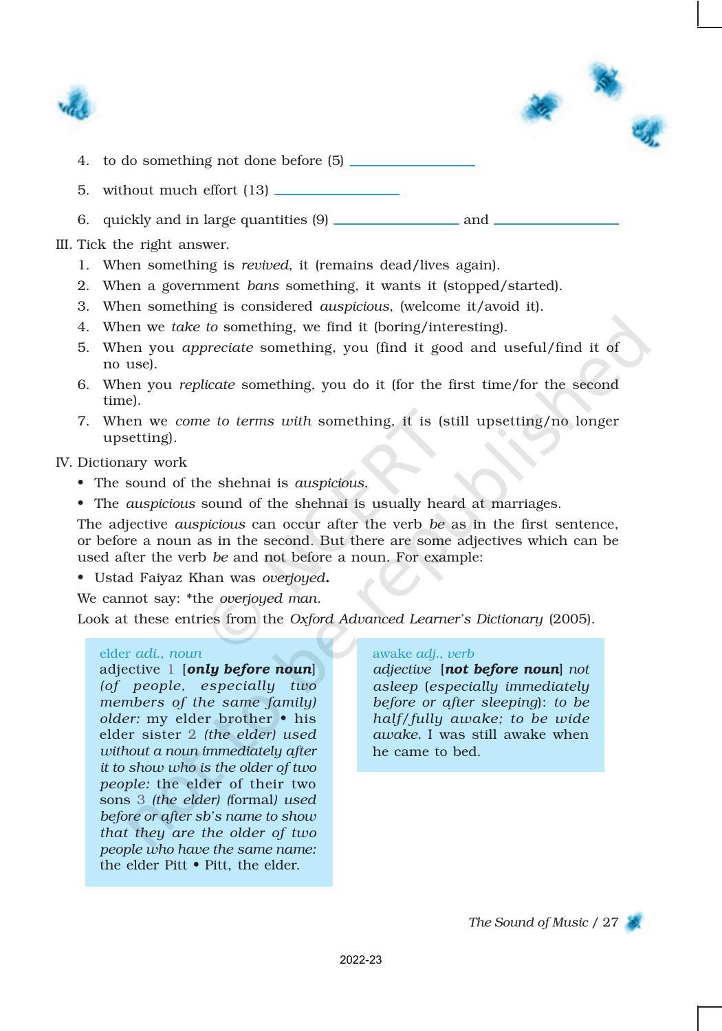 NCERT Book for Class 9 English Chapter 2 The Sound of Music - Page 11