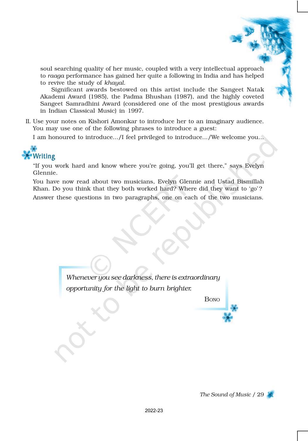 NCERT Book for Class 9 English Chapter 2 The Sound of Music - Page 13
