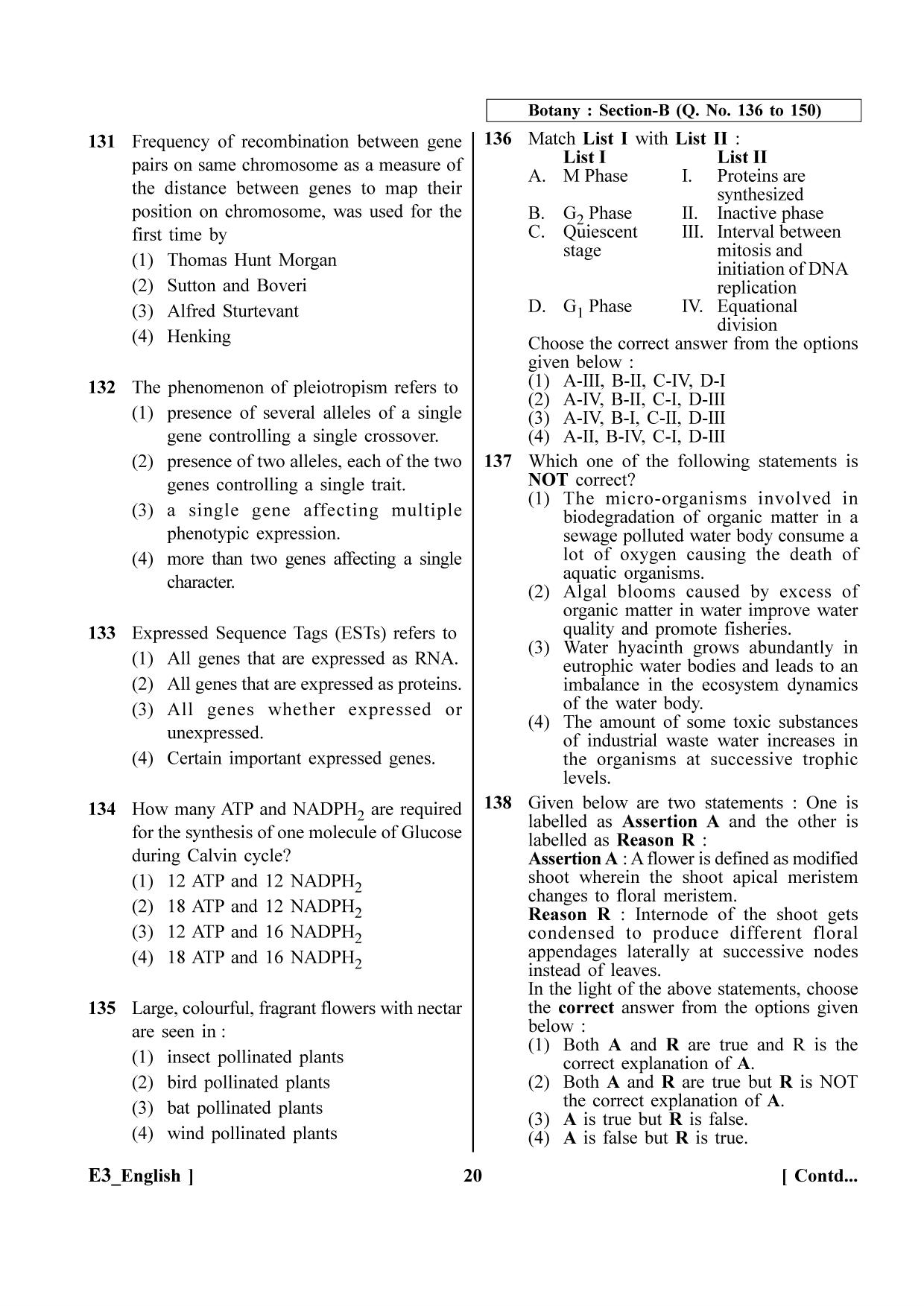 NEET 2023 E6 Official Answer Key - Page 20