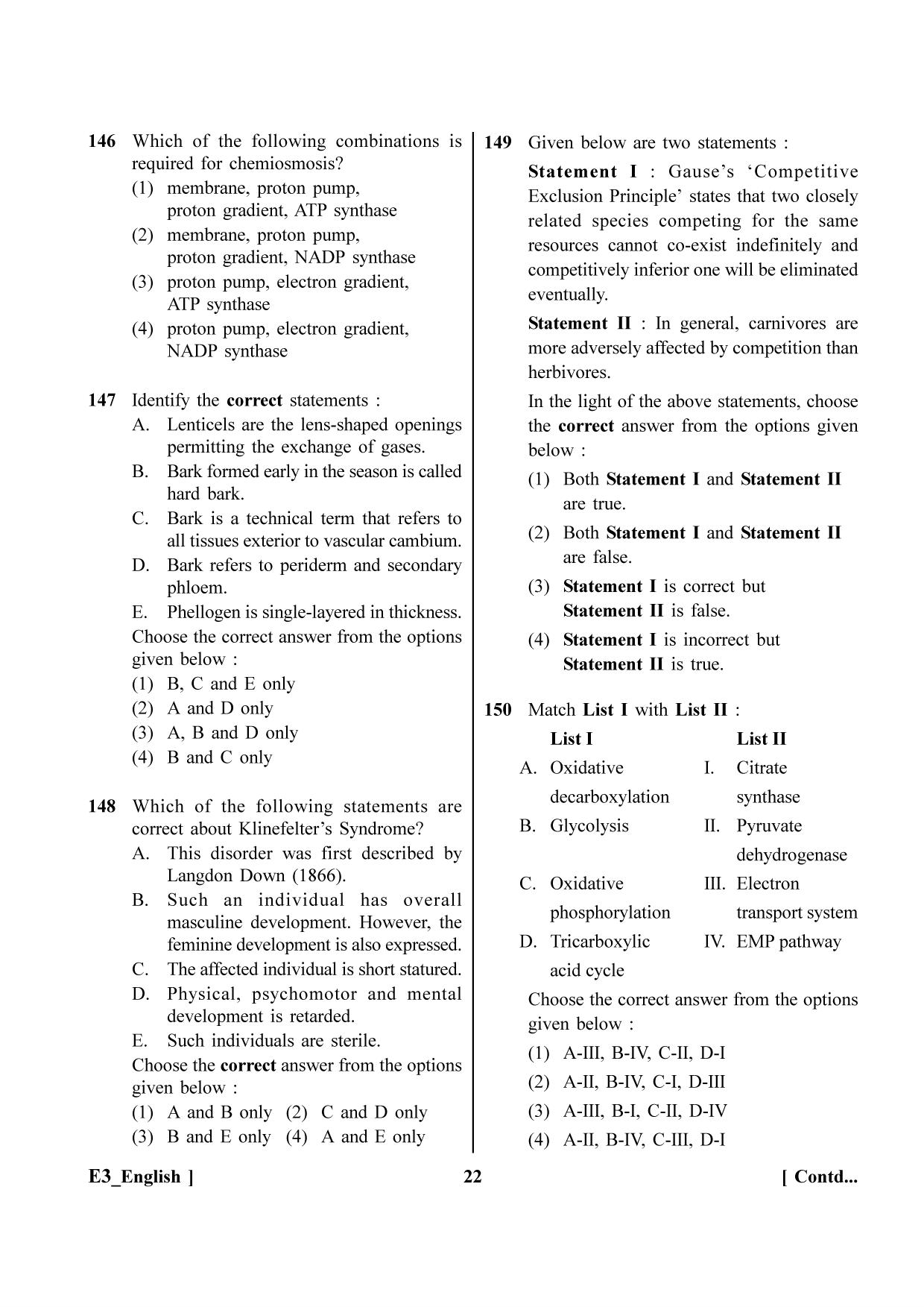 NEET 2023 E6 Official Answer Key - Page 22