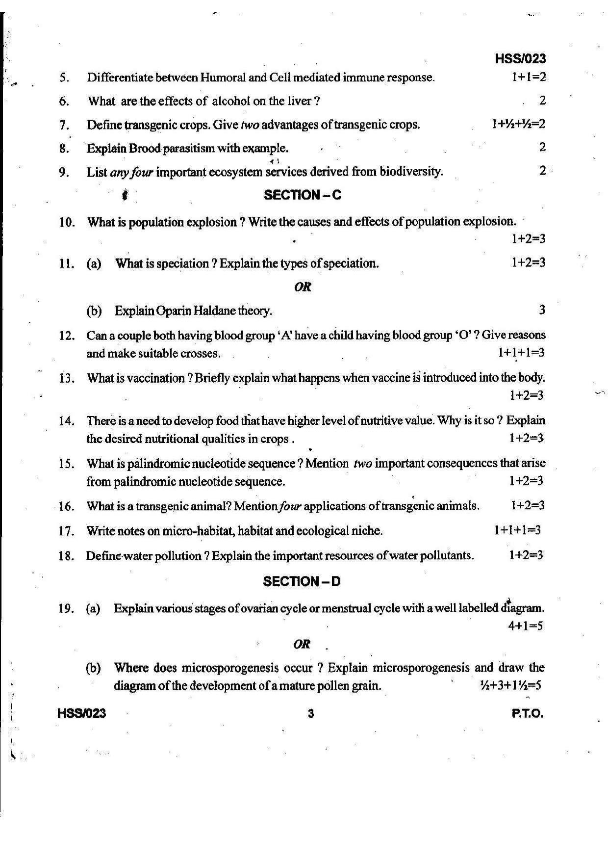 MBSE HSSLC 2022 Science Question Paper - Page 3
