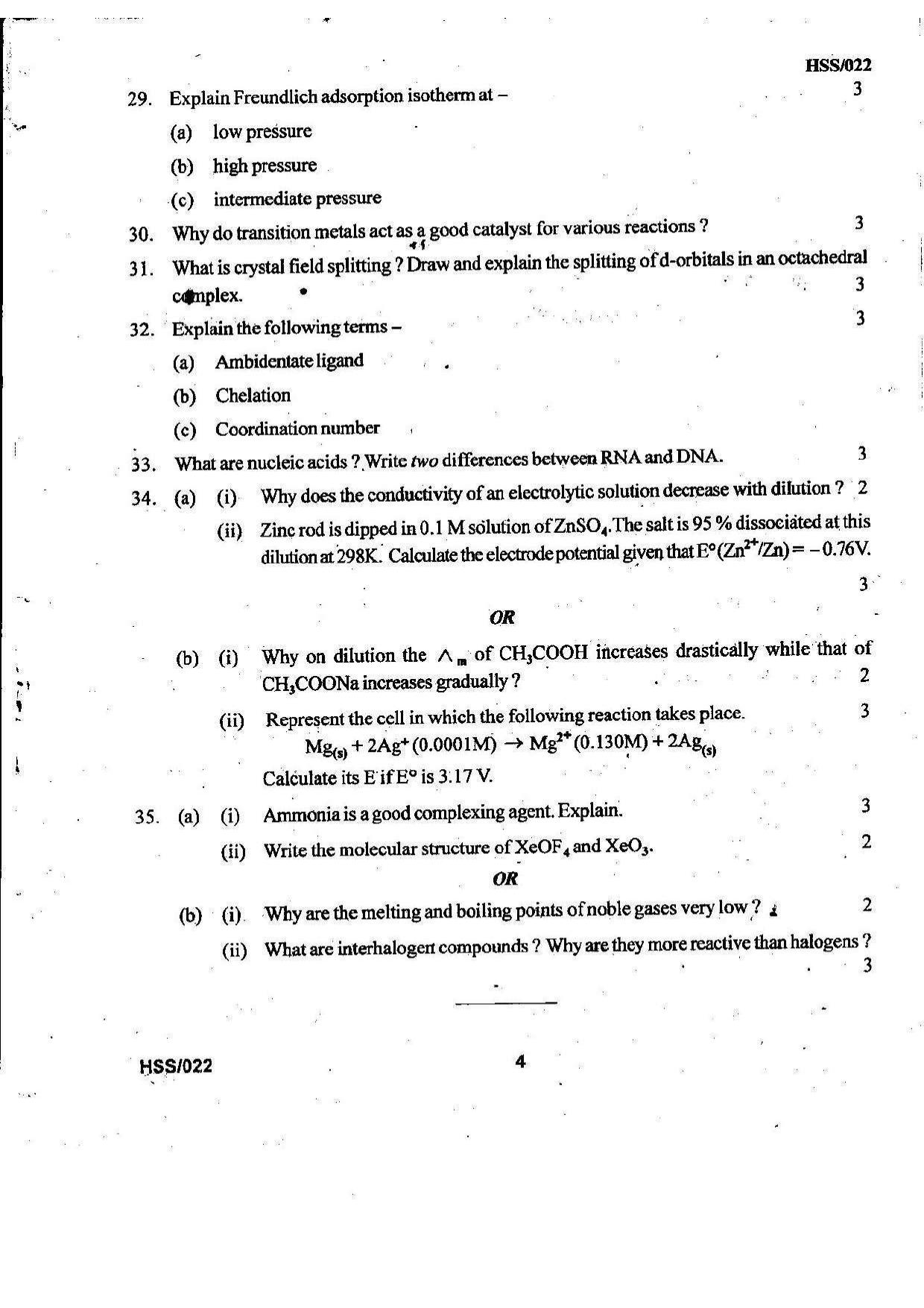 MBSE HSSLC 2022 Science Question Paper - Page 8