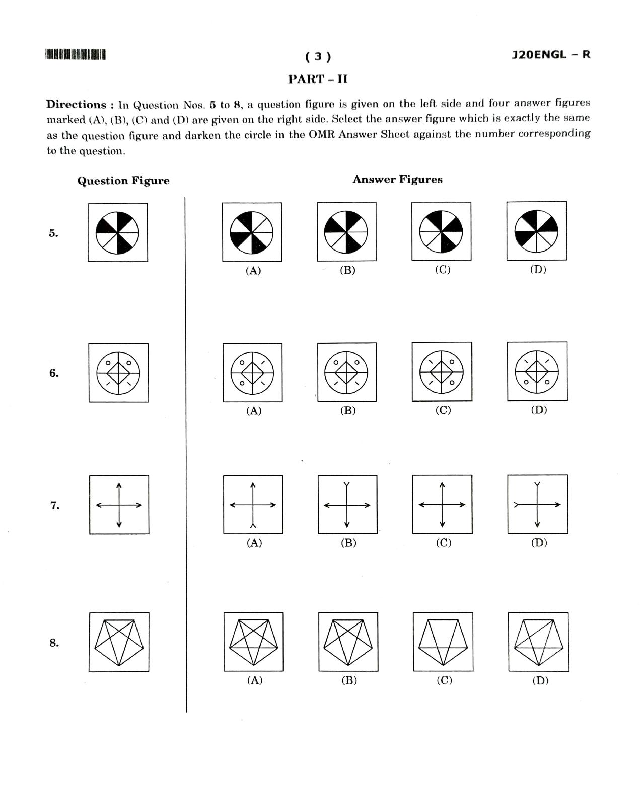 JNVST Class 6 2020 Question Paper with Solutions - Page 3
