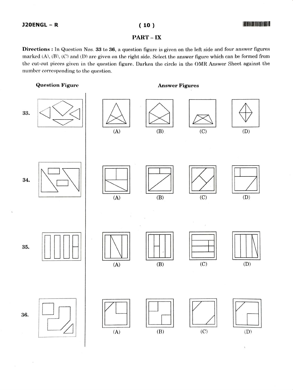 JNVST Class 6 2020 Question Paper with Solutions - Page 10