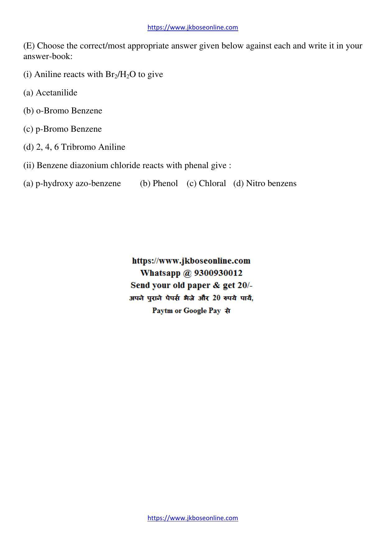 JKBOSE Class 12 Chemistry Question Papers 2012 (45018-C) - Page 3