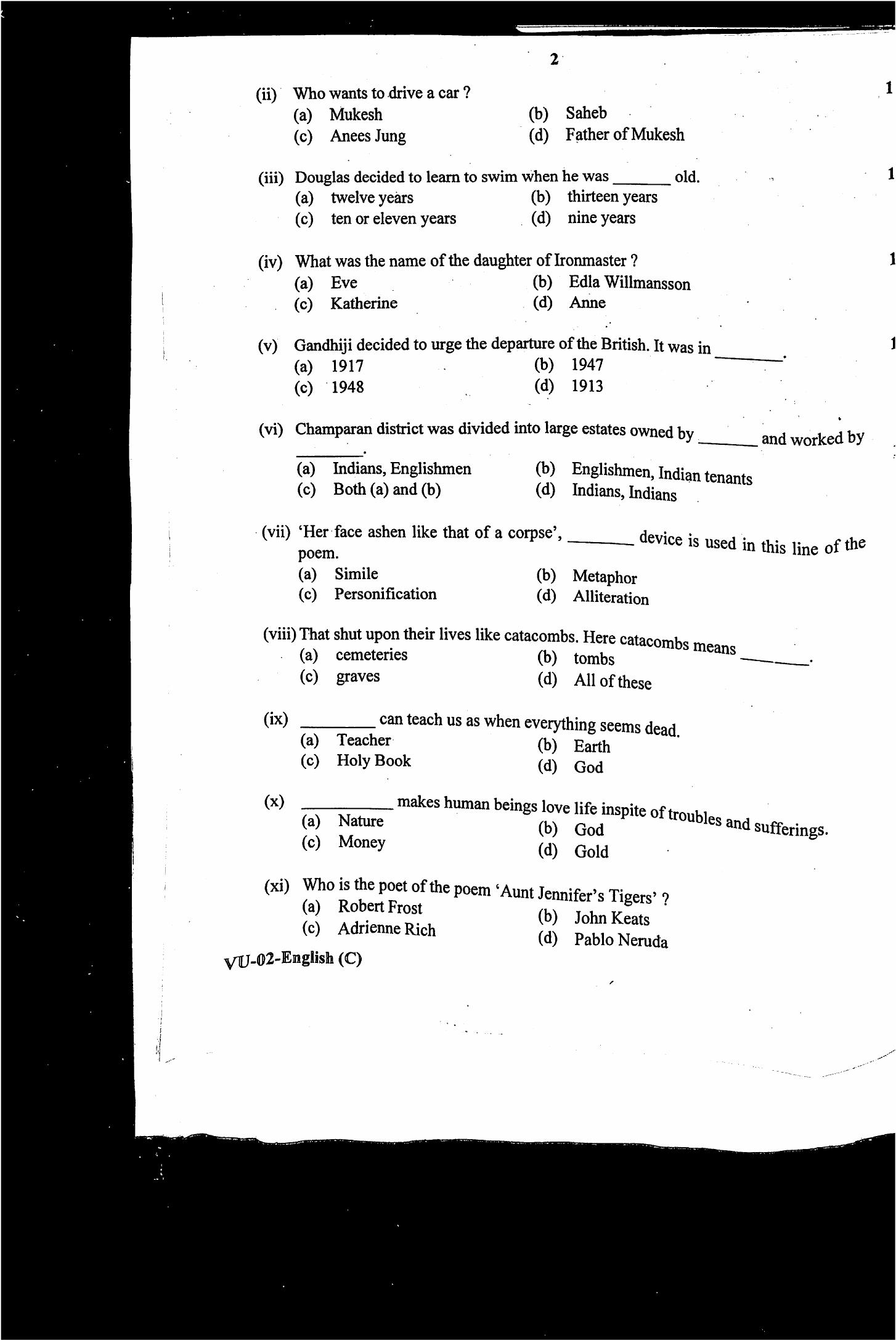 RBSE 2022 English Varishtha Upadhyay Question Paper - Page 3