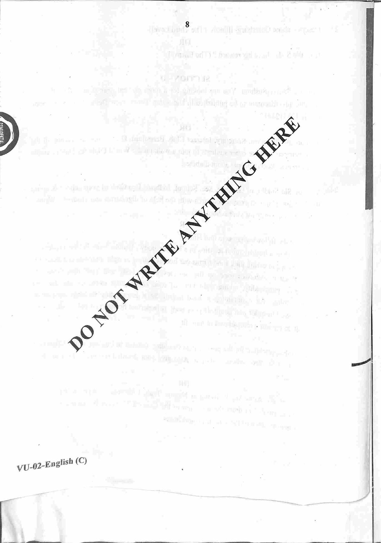 RBSE 2022 English Varishtha Upadhyay Question Paper - Page 9