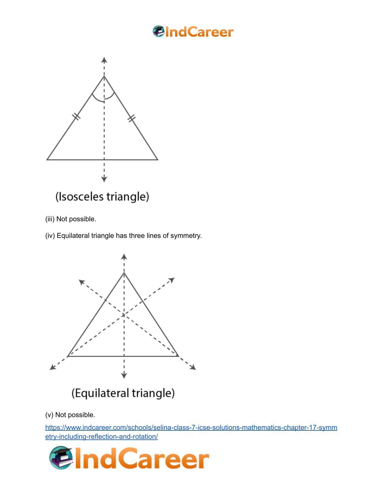 Selina Class 7 ICSE Solutions Mathematics : Chapter 17- Symmetry (Including Reflection and Rotation) - Page 8