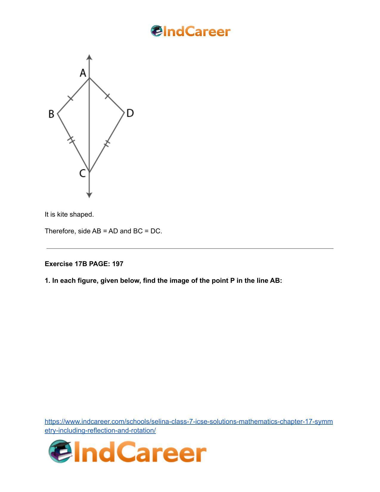 Selina Class 7 ICSE Solutions Mathematics : Chapter 17- Symmetry (Including Reflection and Rotation) - Page 15