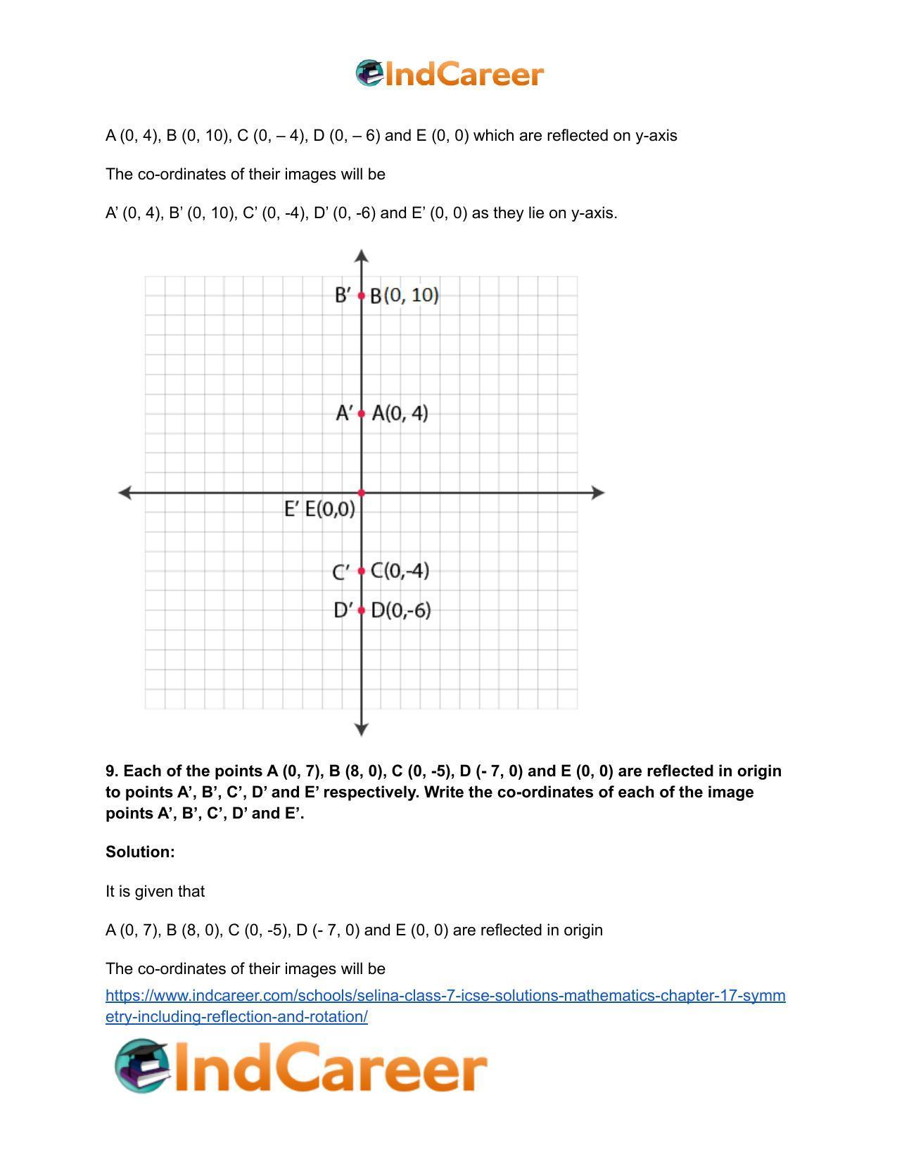 Selina Class 7 ICSE Solutions Mathematics : Chapter 17- Symmetry (Including Reflection and Rotation) - Page 24
