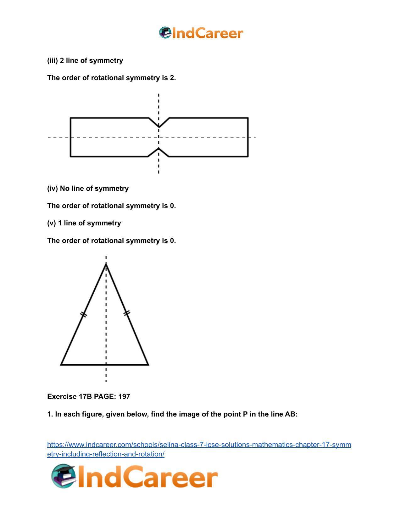 Selina Class 7 ICSE Solutions Mathematics : Chapter 17- Symmetry (Including Reflection and Rotation) - Page 32