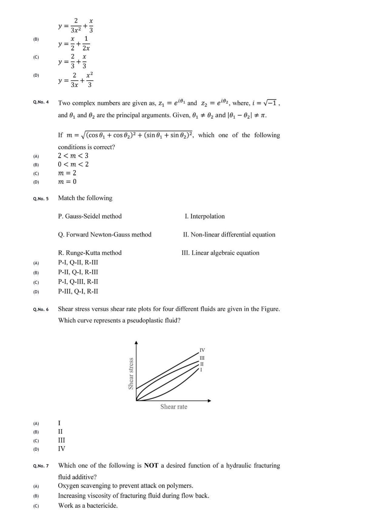 GATE 2020 Petroleum Engineering (PE) Question Paper with Answer Key - Page 4