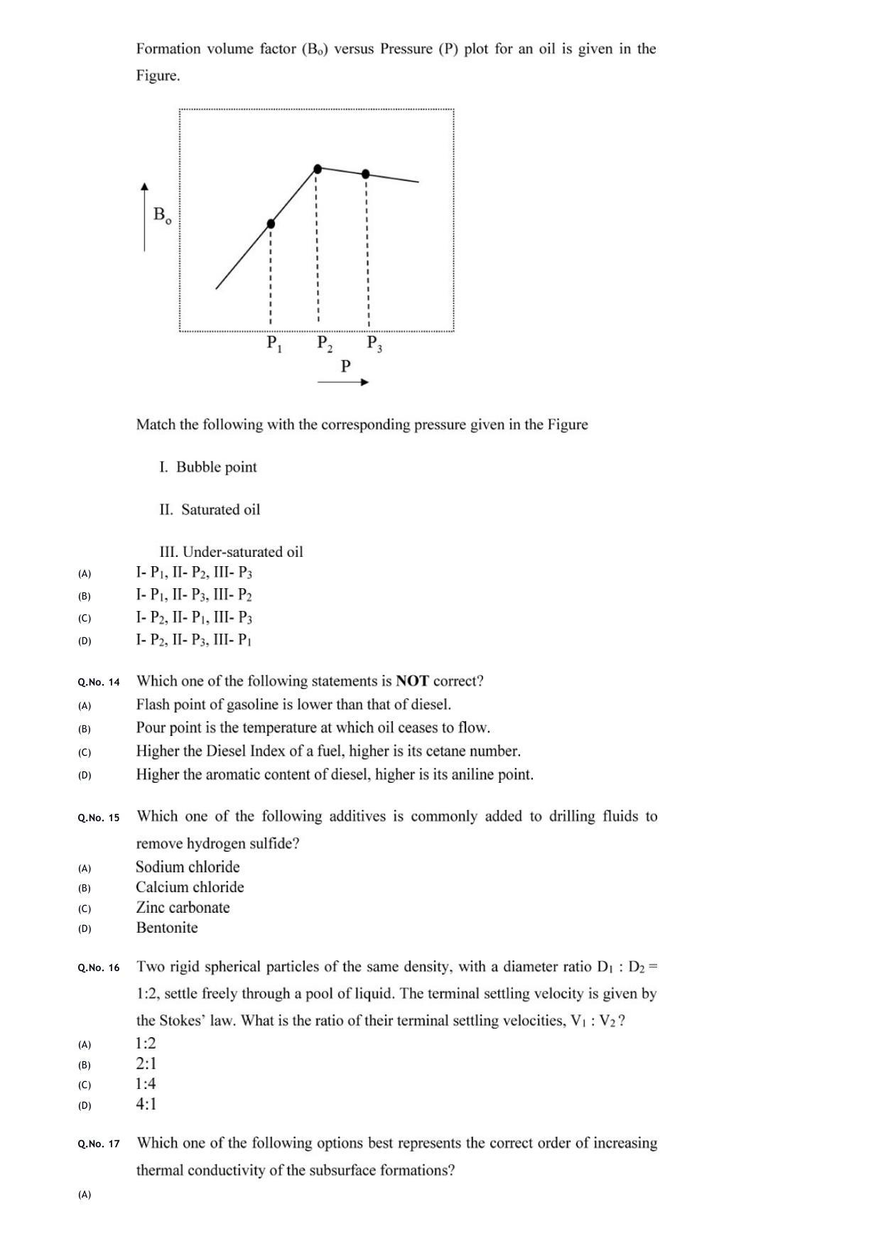 GATE 2020 Petroleum Engineering (PE) Question Paper with Answer Key - Page 7