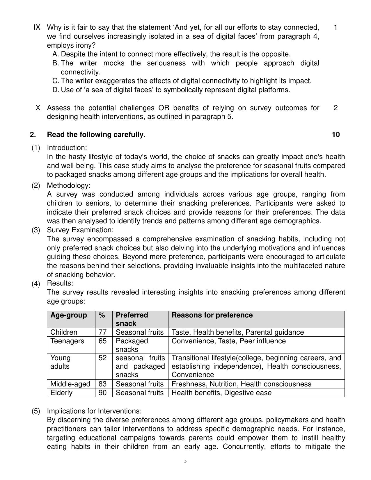 CBSE Class 12 English Core Sample Question Paper 2024-25 - Page 3