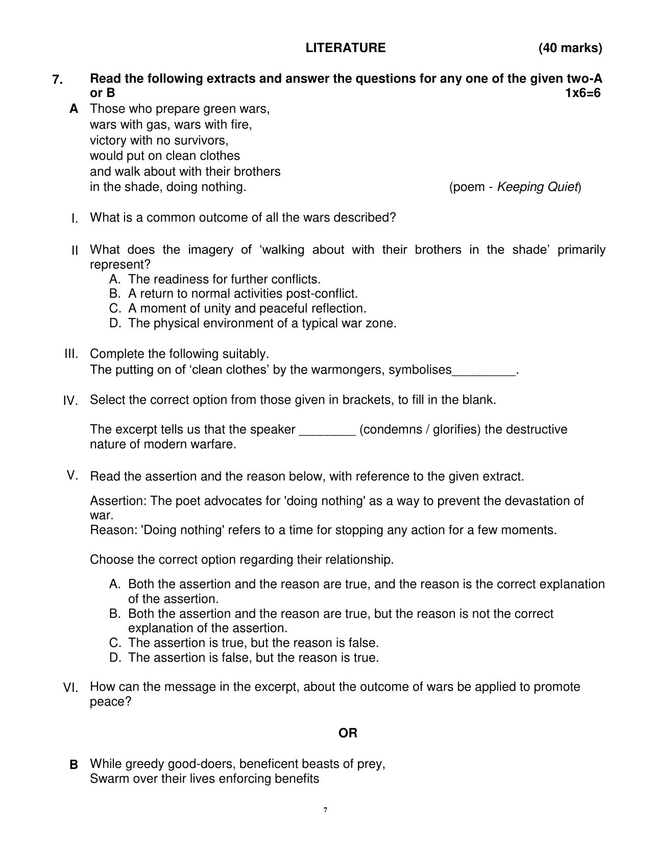CBSE Class 12 English Core Sample Question Paper 2024-25 - Page 7