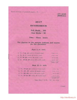 Assam HS 2nd Year Economics 2017 Question Paper