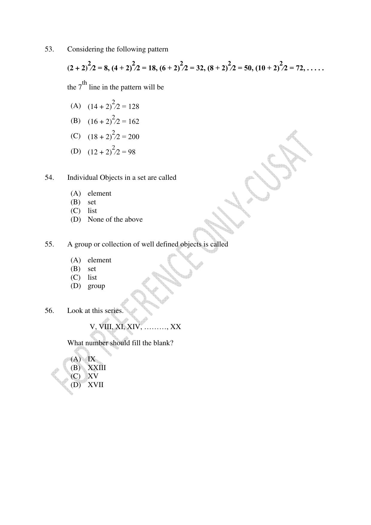 CUSAT CAT 2022 Test for Masters in Bioethics Question Paper - Page 12