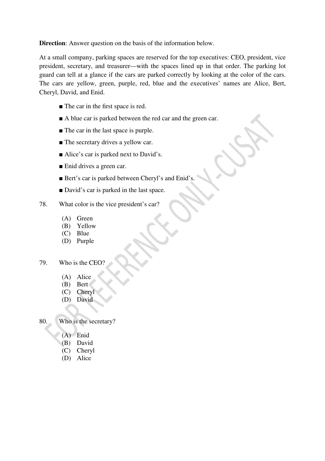 CUSAT CAT 2022 Test for Masters in Bioethics Question Paper - Page 19