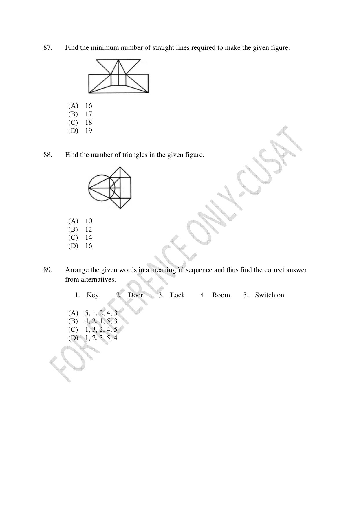 CUSAT CAT 2022 Test for Masters in Bioethics Question Paper - Page 22
