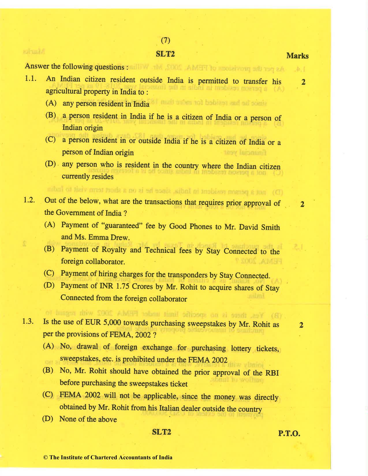 CA Final May 2019 Question Paper - Paper 6D – Economic Laws - Page 7