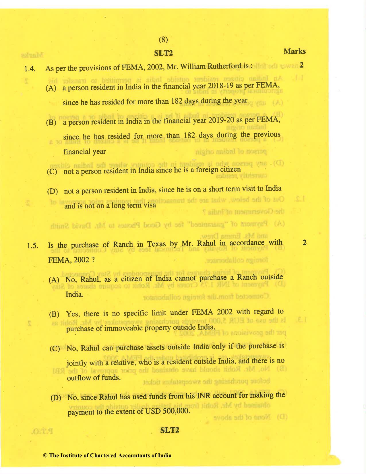 CA Final May 2019 Question Paper - Paper 6D – Economic Laws - Page 8