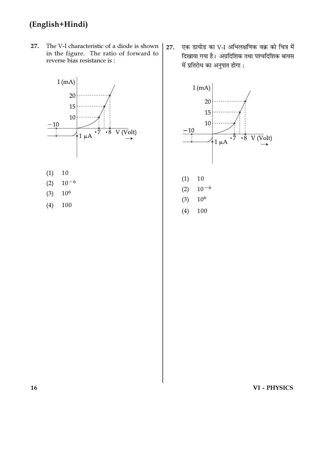 JEE Main 2017 Physics Question Papers (Online): Day 1 - Page 16