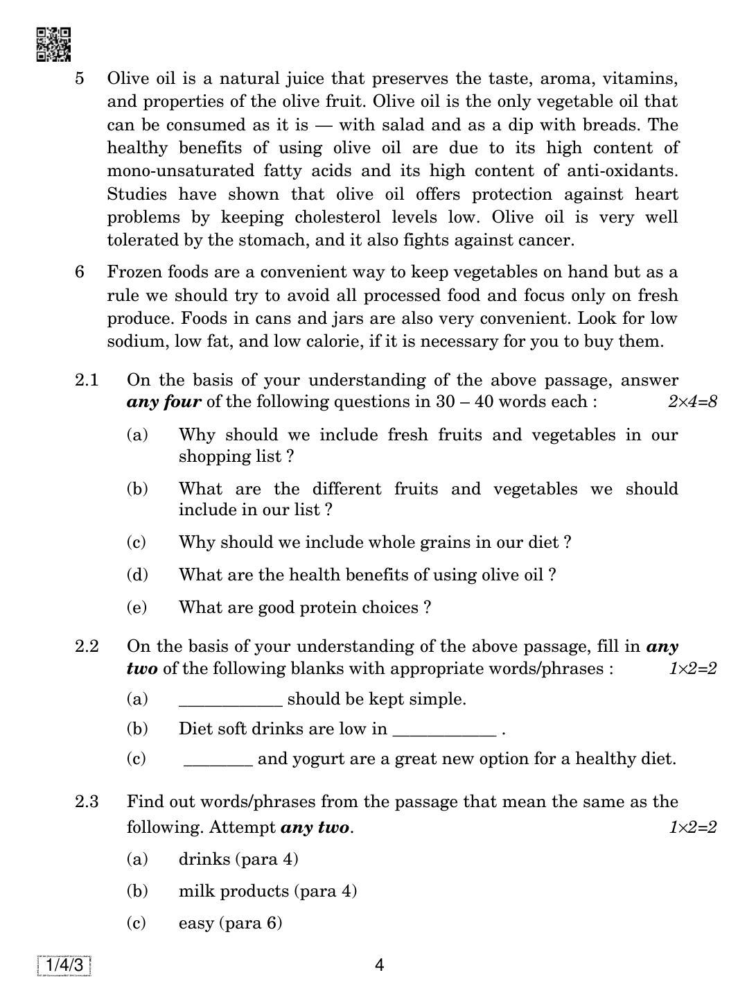 CBSE Class 10 1-4-3 ENGLISH COMMUNICATIVE 2019 Question Paper - Page 4