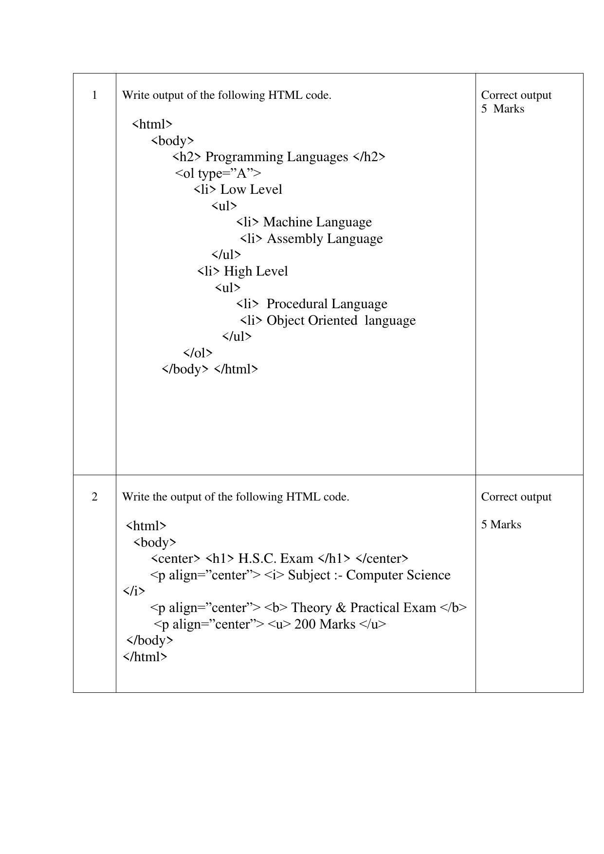 Maharashtra Board Class 12 Computer Science I Sample Papers - Page 24