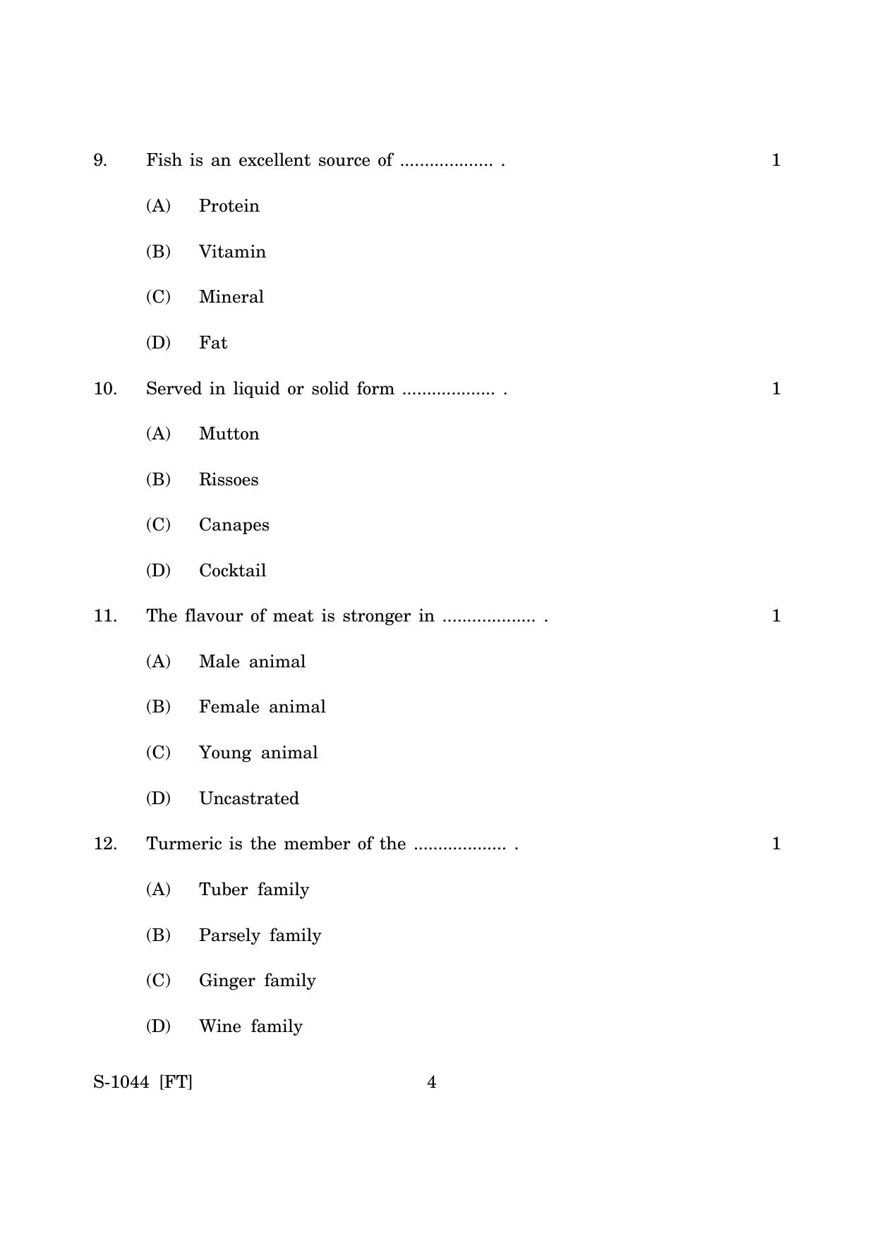 Goa Board Class 10 Cookery (E) (November 2022) Question Paper - Page 4