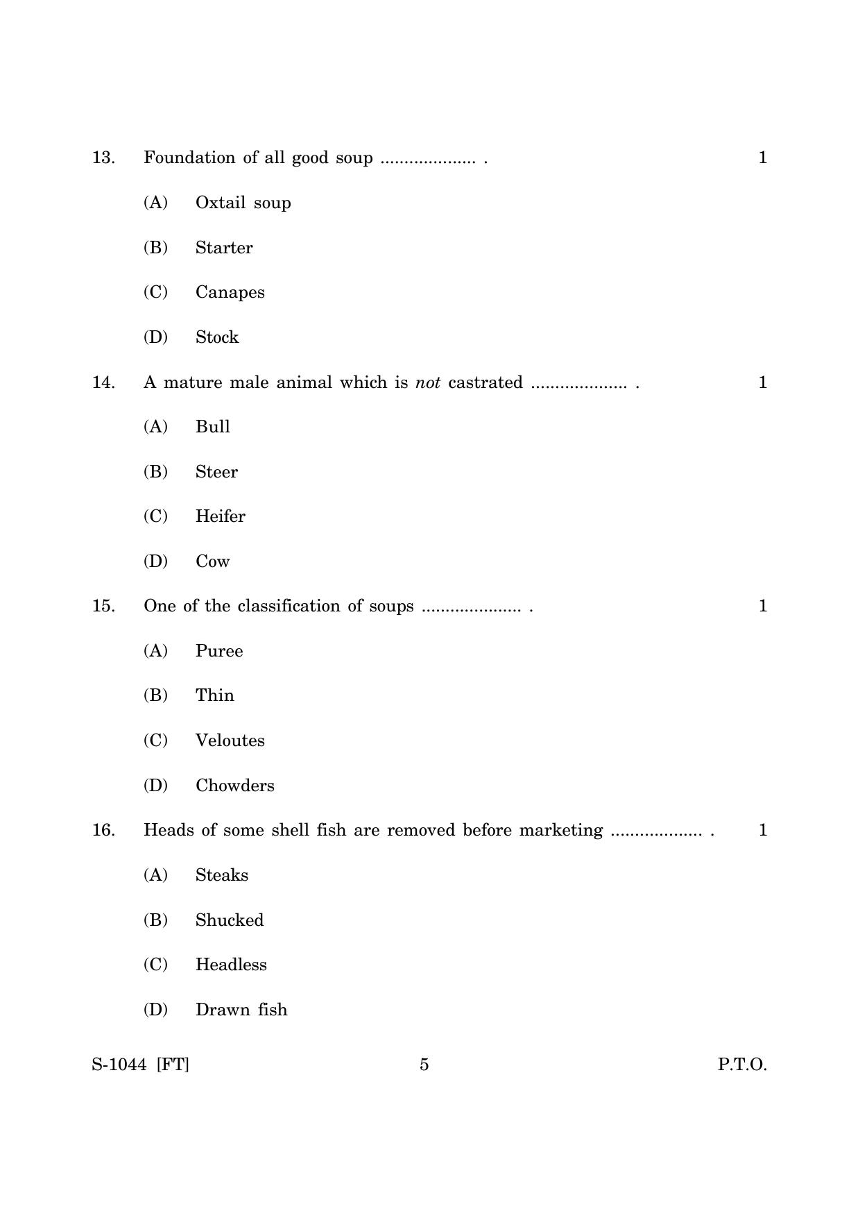 Goa Board Class 10 Cookery (E) (November 2022) Question Paper - Page 5