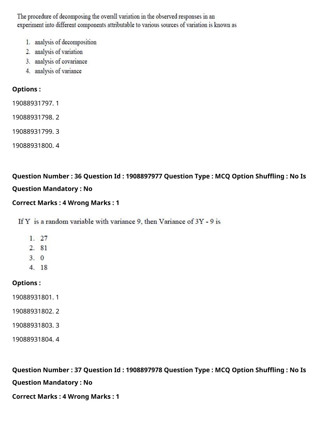 ICAR AIEEA PG 2021 STATISTICAL SCIENCE Question Paper - Page 19